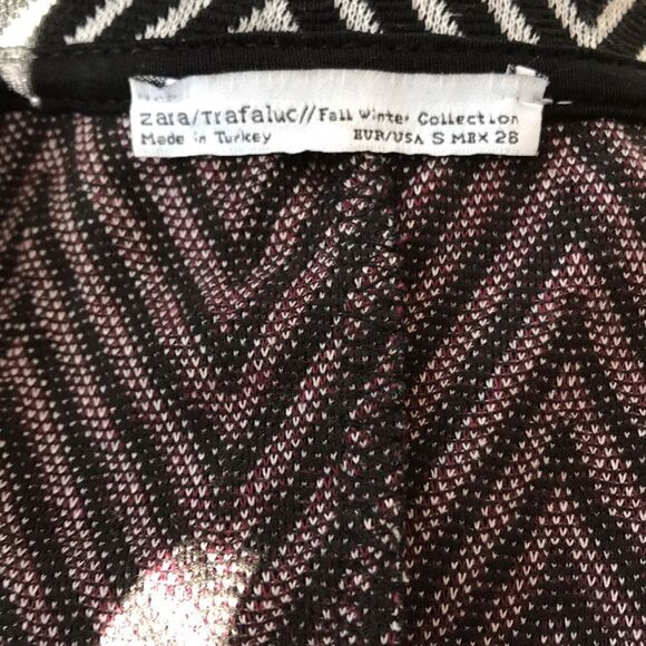 Zara stripe zigzag double knit textured midi, S - Picture 5 of 6